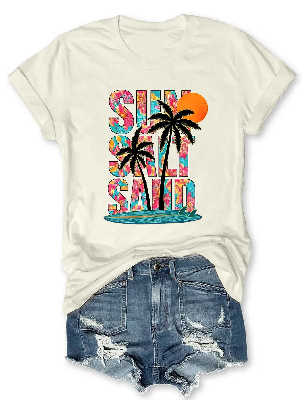 Sun Salt Sand Beach Summer T-shirt