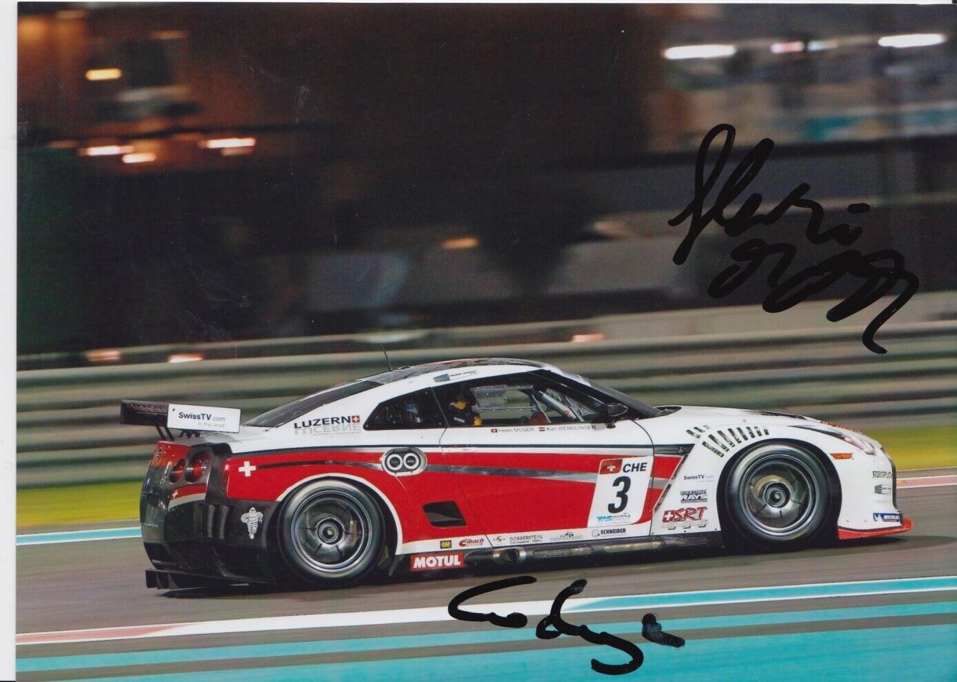 Henri Moser and Karl Wendlinger Hand Signed 7x5 Photo Poster painting - FIA GT Championship 3.