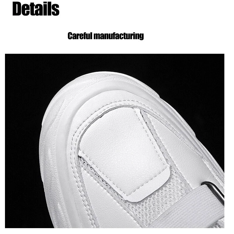 2022 Men Slippers Sports Slides Mesh Half Slippers Fashion Outdoor Shoes Breathable Male Shoes Casual Slip On Sneakers Big Size