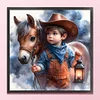 Cowboy Boy-11CT Stamped Cross Stitch 40*40cm