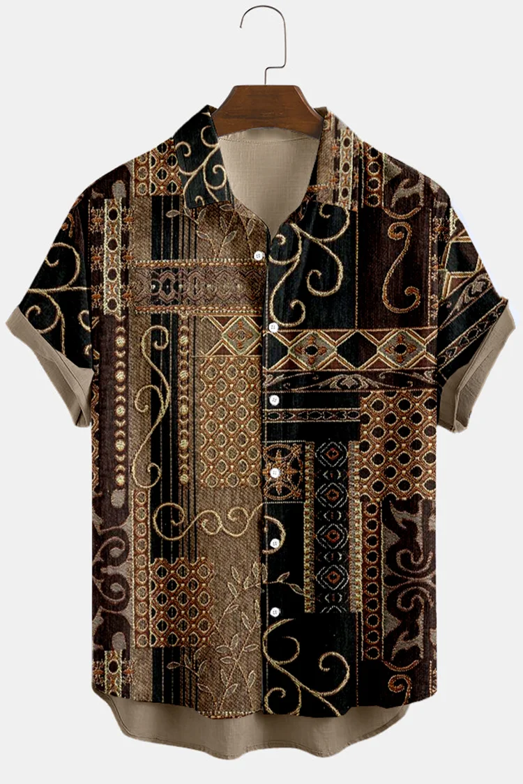 Leisure Fashion Geometric Print Shirt