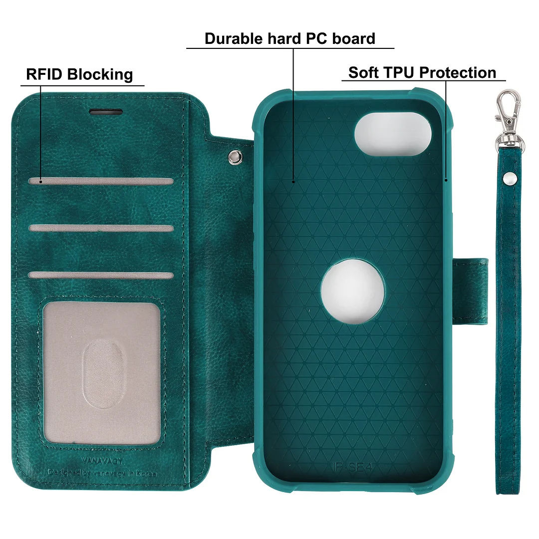 VANAVAGY Compatible for iPhone 16e Wallet Case for Magsafe Wireless Charging