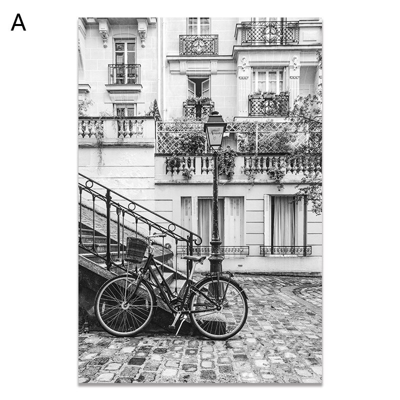 Modern Landscape Black White Architecture Pictures Paris Tower Canvas Paintings Interior Living Room Decoration Wall Art Poster