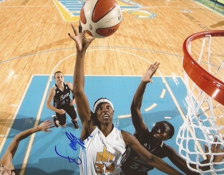 Sylvia Fowles Minnesota Lynx signed Chicago Sky 8x10 Photo Poster painting autographed