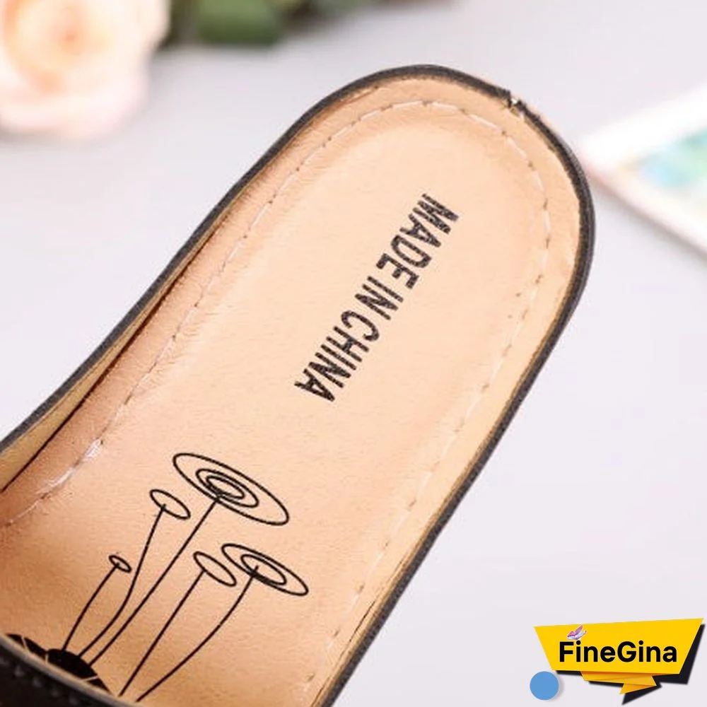 Women's Summer Wedge Hollow Pattern Retro Outdoor Slippers