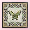 Butterfly Geometric Figure-14CT Stamped Cross Stitch 36*36cm/14.17*14.17in tapestrymarket