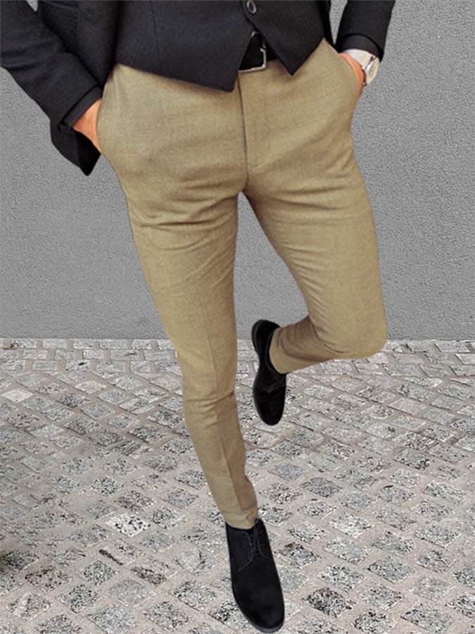 Men's Slim Fit Khaki Pants