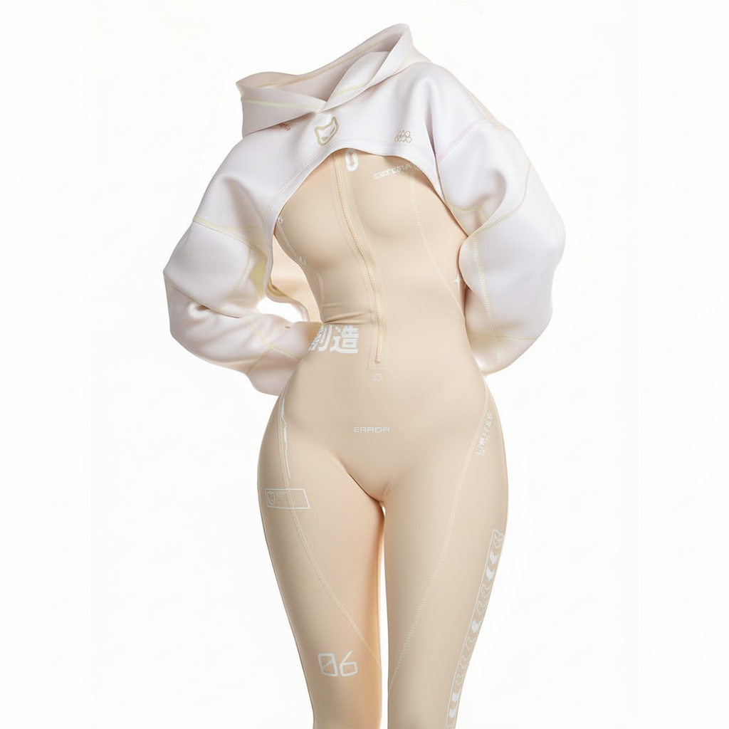 Cyberpunk Futuristic Mechanical Style Women's Sports Yoga Outfit Set