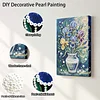 (20x30cm)DIY Flower Vase Framed Handmade Pearl Painting Art Craft Kit Living Home Decor