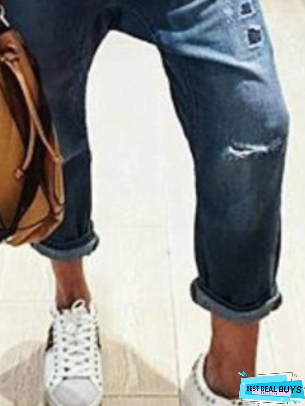 Plain Regular Fit Denim Pants