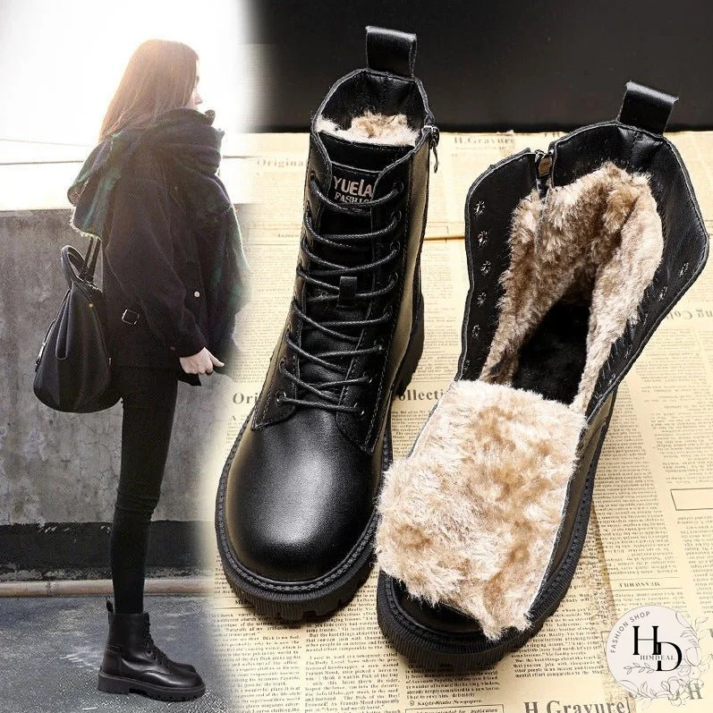 Martin Boots Women's British Style Autumn and Winter New Short Boots Female Students Korean Style Thick Bottom Fleece-Lined Internet Celebrity Ins Fashion Shoes