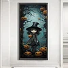 (30*70cm)Halloween Pumpkin Witch - Full Round Drill Diamond Painting