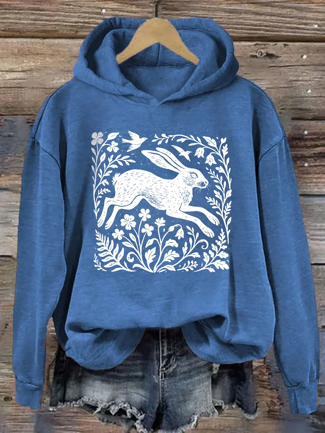 Wild Hare Linoprint Hoodie