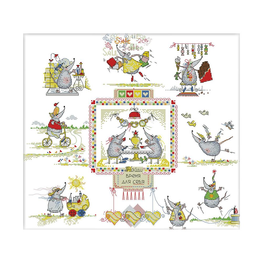 

The Rat Marriage - 14CT Stamped Cross Stitch - 49*45cm, 501 Original