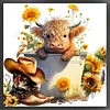 Sunflower Cow-11CT Stamped Cross Stitch 40*40cm tapestrymarket