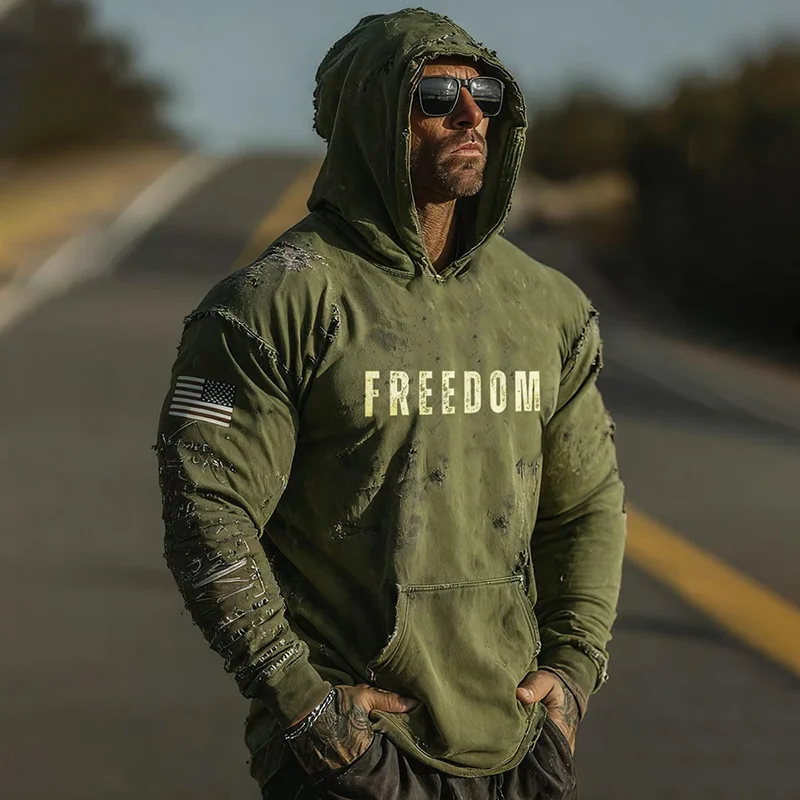Men's Sports Casual Regional Symbol Hooded Sweatshirt-inspireuse