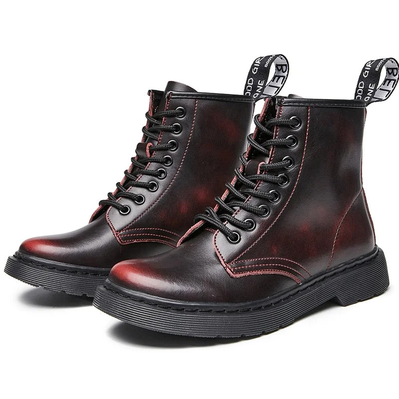 Women Boots Soft Leather Shoes Woman White Ankle Boots Motorcycle Boots Female Autumn Winter Shoes Punk Botas Mujer 2020 Spring