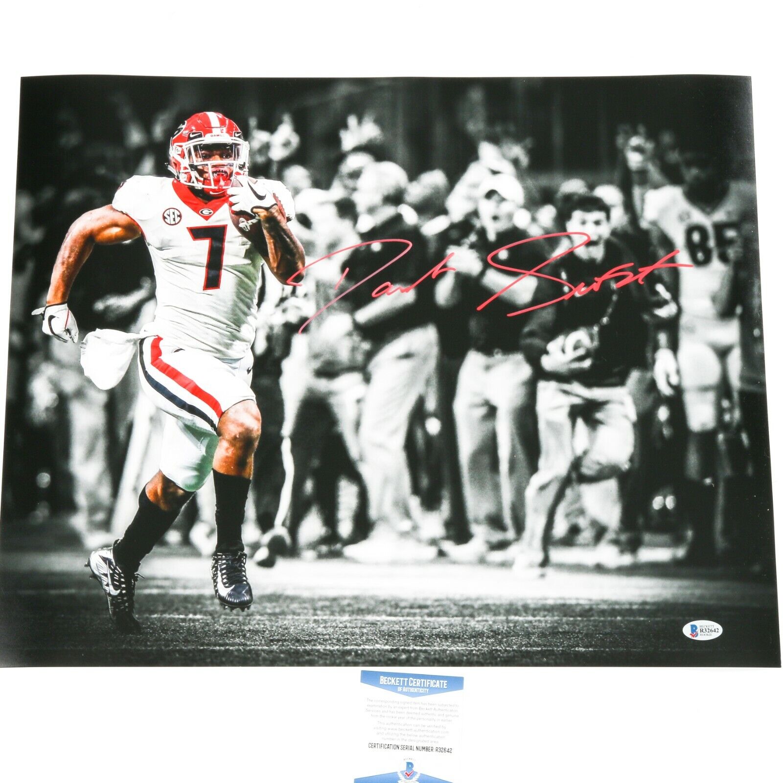 D’Andre Swift Signed 16x20 Photo Poster painting Georgia Bulldogs Signed Swift Signed NFL Draft