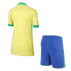 Brazil Home Kids Soccer Jerseys Kit Copa America 2024