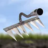 Garden Rake Durable Metal Harrow Garden Hand Rake Tool Heavy Duty Rake Farm Tool