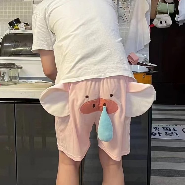 Kawaii Pink Pig Shorts  weebmemes