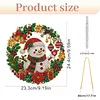 Diamond Painting Snowman Wreath Ornament Hanging Decor 9.45x9.45in