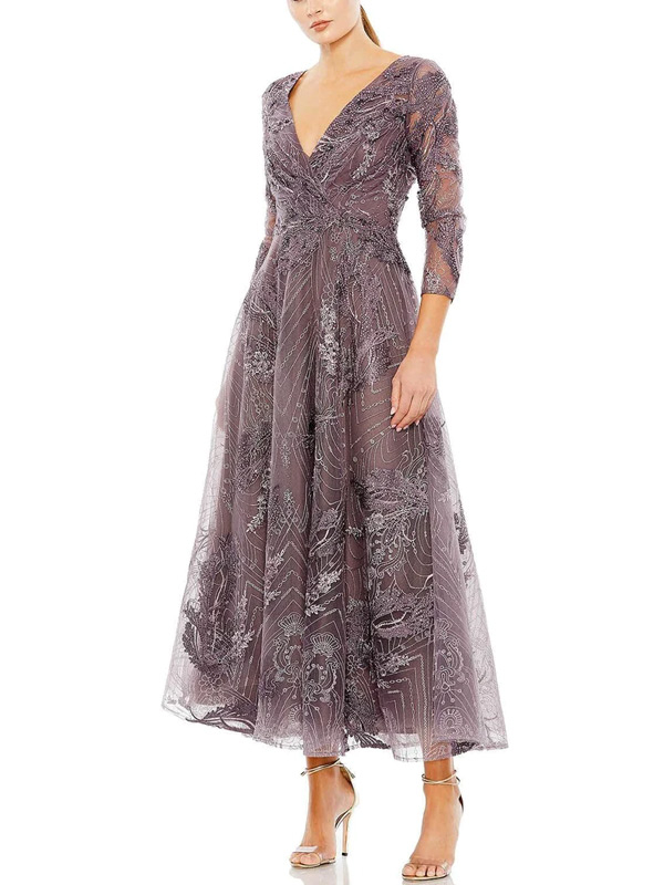 Bubble Sleeve Handmade Beaded Women's Dress