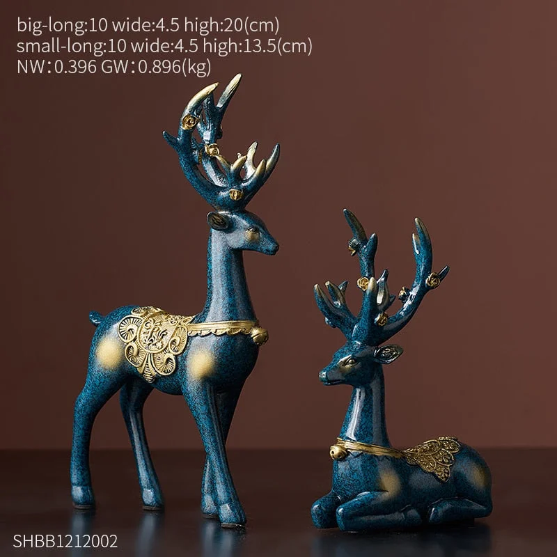 Nordic Home Decoration Accessories Deer Animal Miniature Figurines Living Room Decoration Office Desk Decoration Home Decor