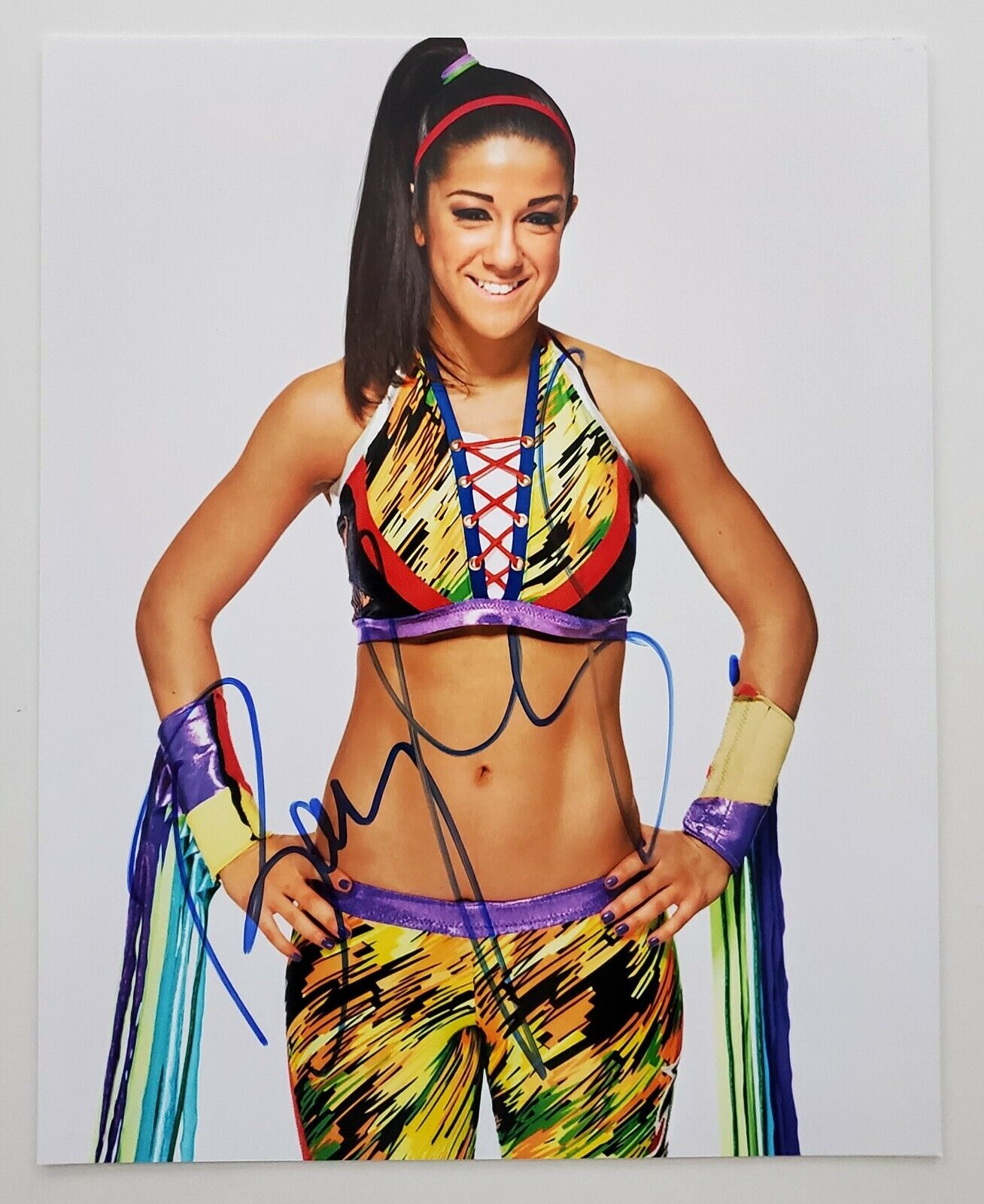 Bayley Signed WWE 8x10 Photo Poster painting Women's Champion Raw Smackdown WWF Wrestler RAD