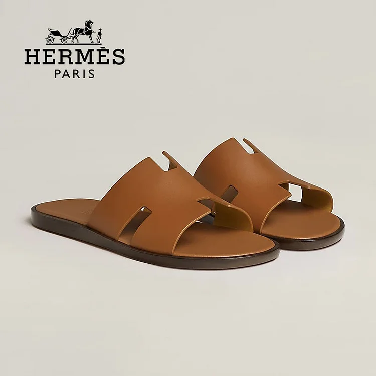 Unisex HERMES® Sandały ze skóry cielęcej