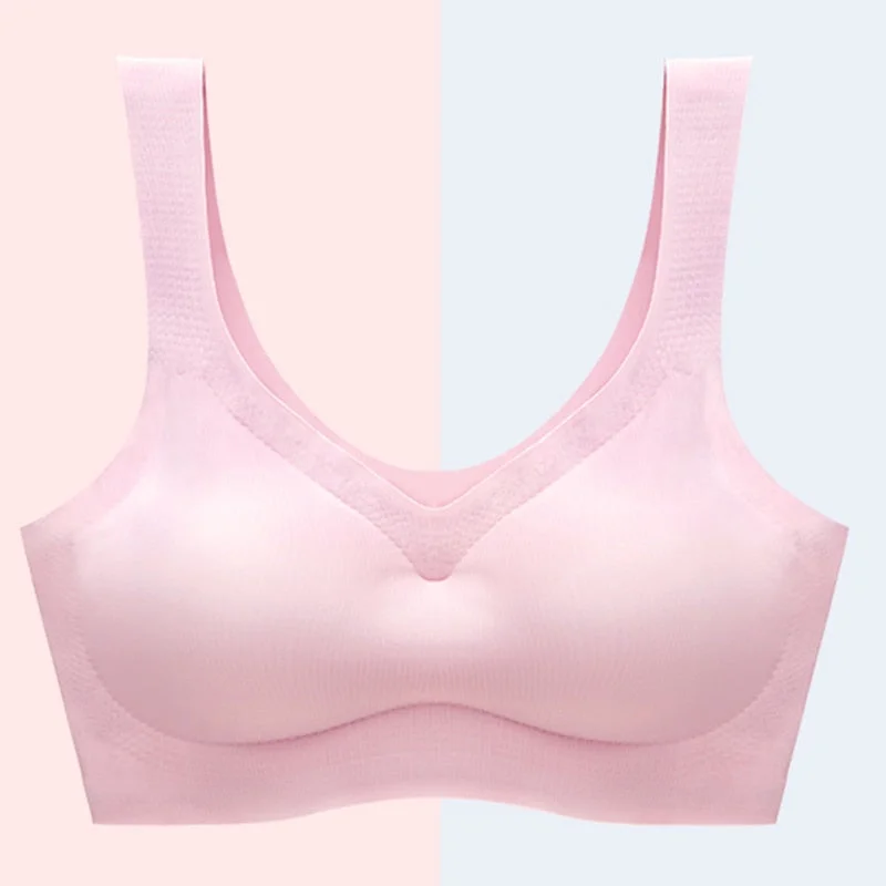 Seamless Fitness Women Solid Underwear Gathers Shockproof Thin Pad Push Up Bra Female Vest Brassiere Bralette Lingerie