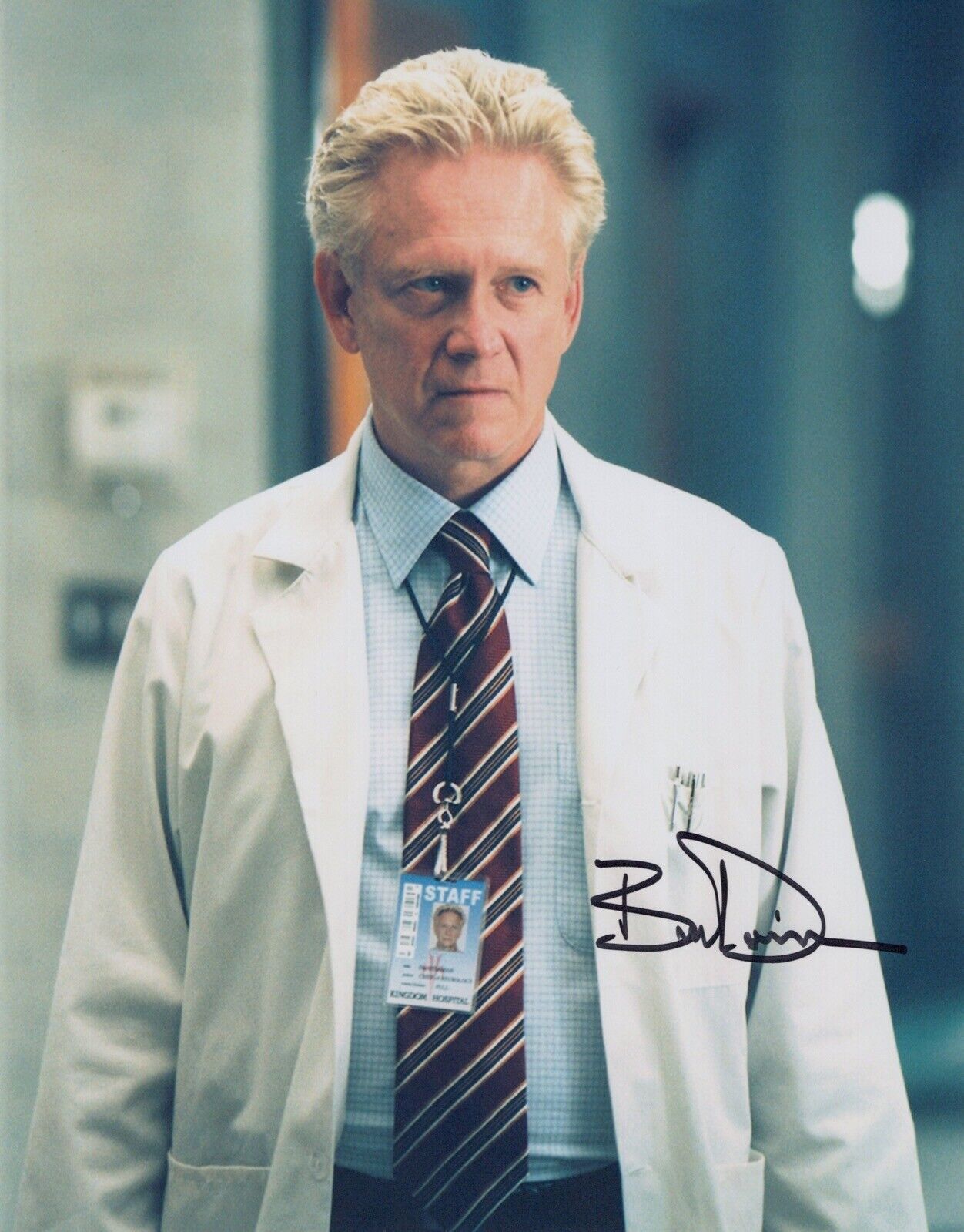 X-Men movie actor Bruce Davison signed 8x10 Photo Poster painting