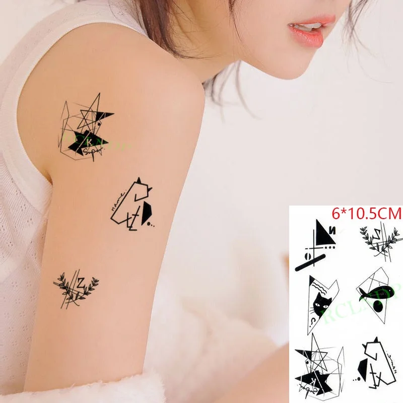 Waterproof Temporary Tattoo Stickers Angel Wings Fake Tatto Flash Tatoo Neck Hand Back Foot Body Art for Girl Women Men Kids