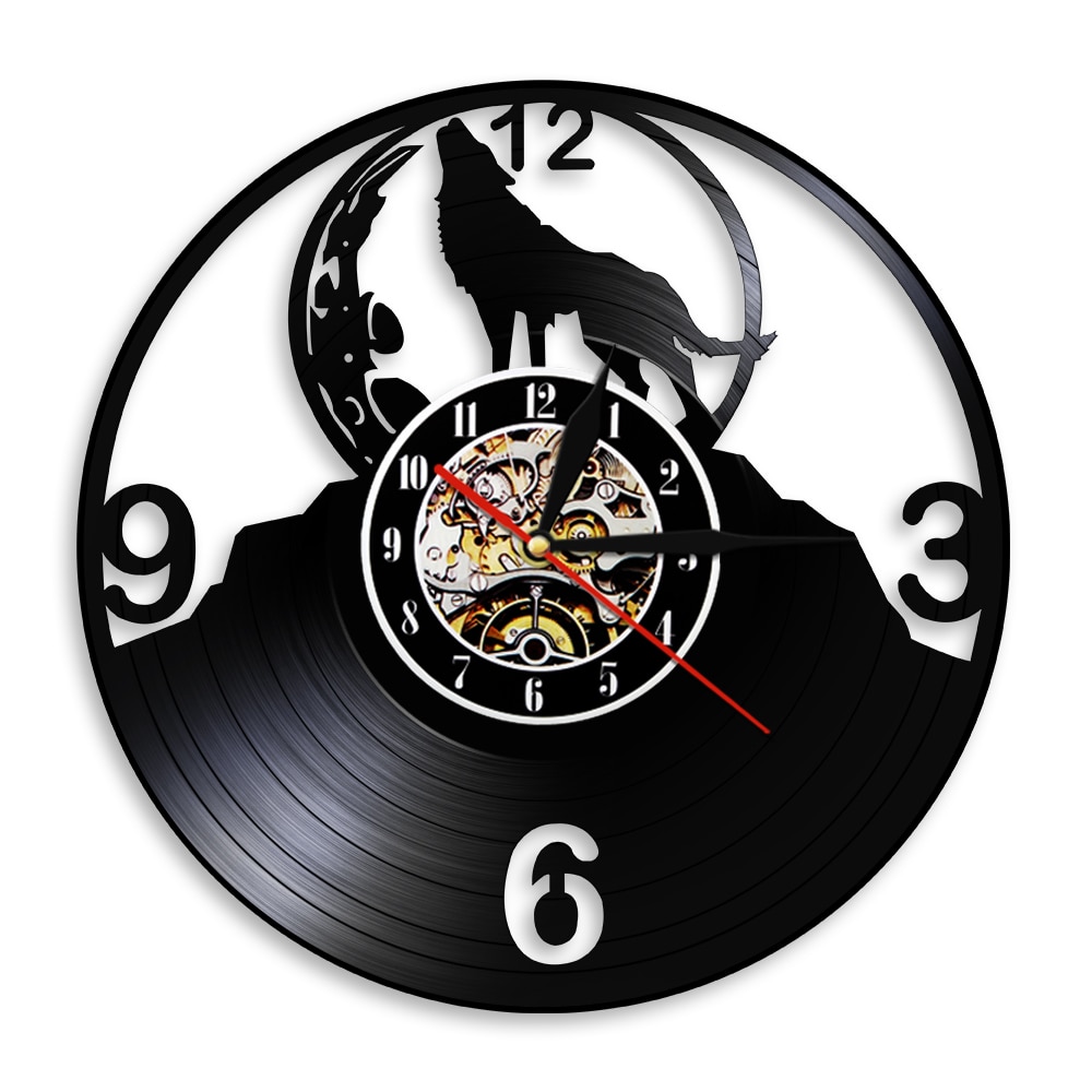

Forest Wolf - Vinyl Record Wall Clock - Without LED, 501 Original