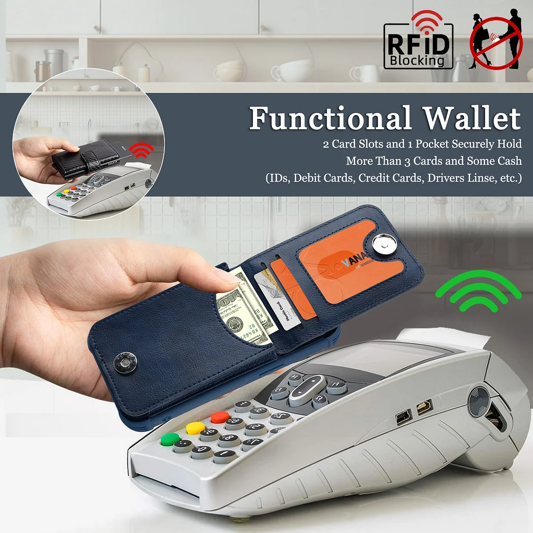 VANAVAGY Wallet Case Compatible for Galaxy S25 5G with Credit Card Holder and Coin Pocket