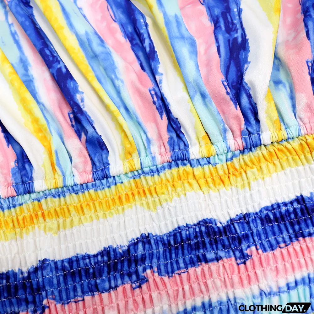 Sexy Printed Off Shoulder Strapless Maxi Dress