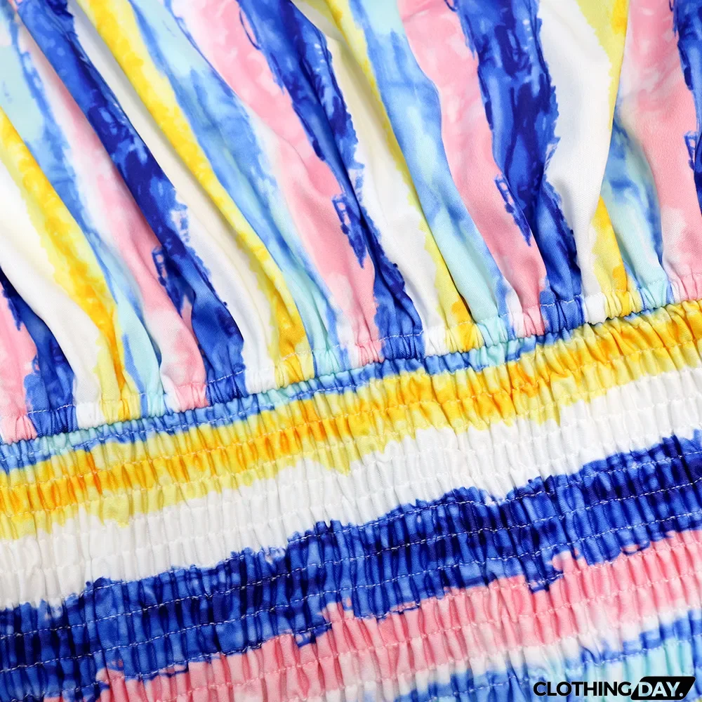 Sexy Printed Off Shoulder Strapless Maxi Dress