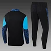 2025/2026 Olympique de Marseille Half-Pull Training Suit Blue-Black Football Jersey Set