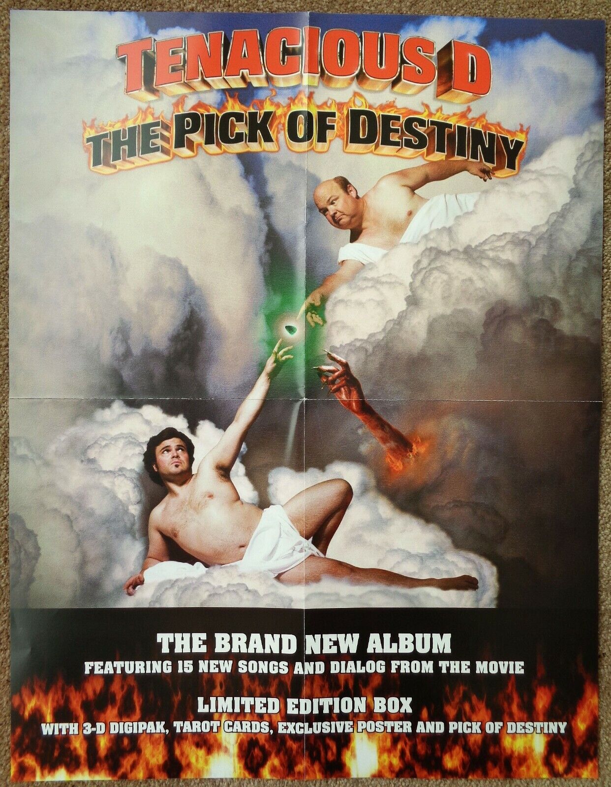 TENACIOUS D Album POSTER 2006 The Pick Of Destiny 17X22 JACK BLACK