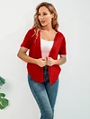 Women's Chic Spring & Summer Cardigan - Elegant Short Sleeve, Lightweight Open Front Knit - Versatile Sweater for Casual or Dressy Occasions