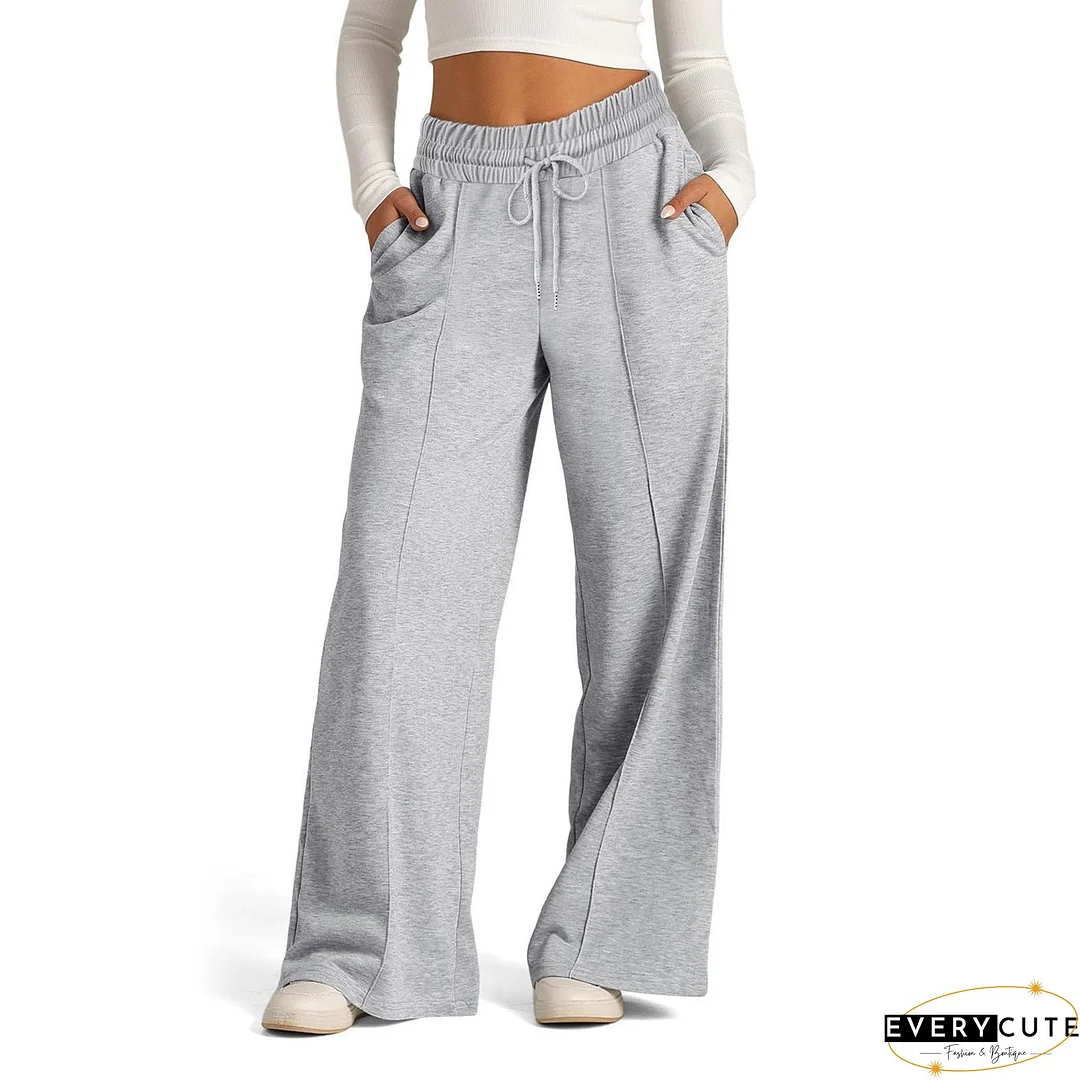 Tether Solid Color Waist Tight Fashion Pants