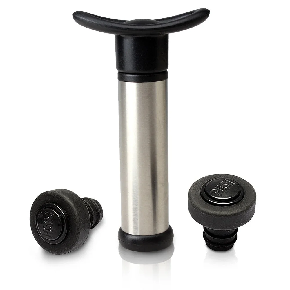 Wine Stopper With Vacuum Pump Air lock Aerator Bottle Stopper Keep Wine Fresh Saver Sealing Stainless Steel Bar Accessories