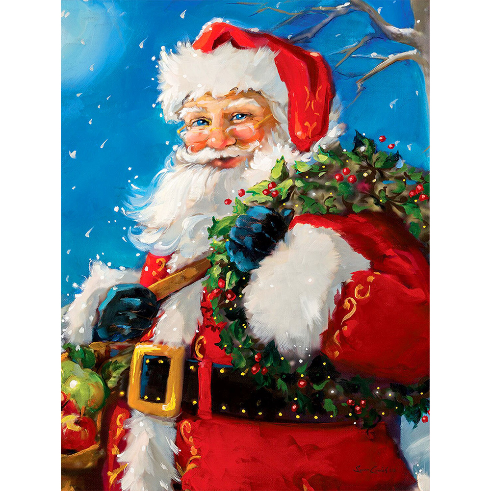 

(Multi-Size) Santa Claus - Round/Square Drill Diamond Painting - 30*40CM, Round diamond 30*40cm, 501 Original