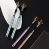 Three-sided toothbrush, carbon gold soft bristle U-shaped toothbrush