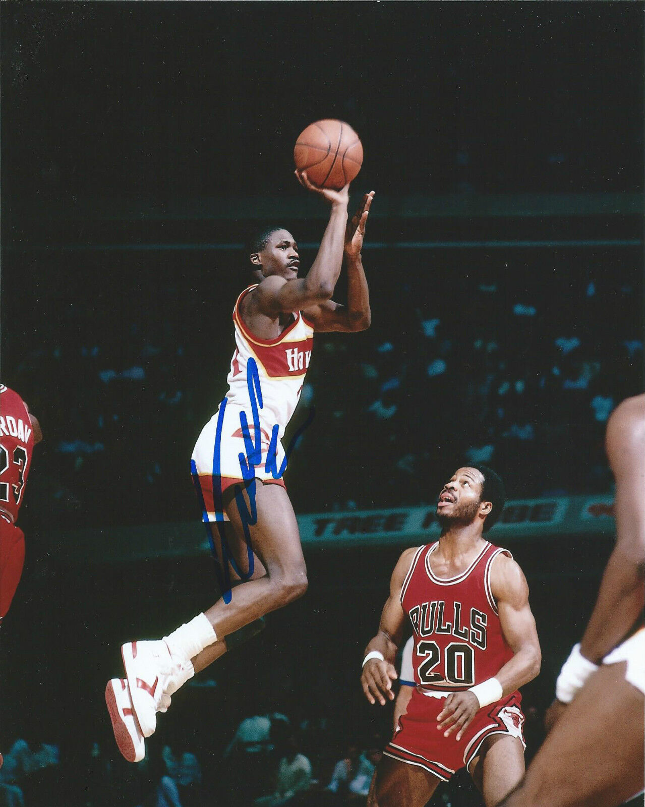 **GFA Atlanta Hawks *DOMINIQUE WILKINS* Signed 8x10 Photo Poster painting D1 COA**