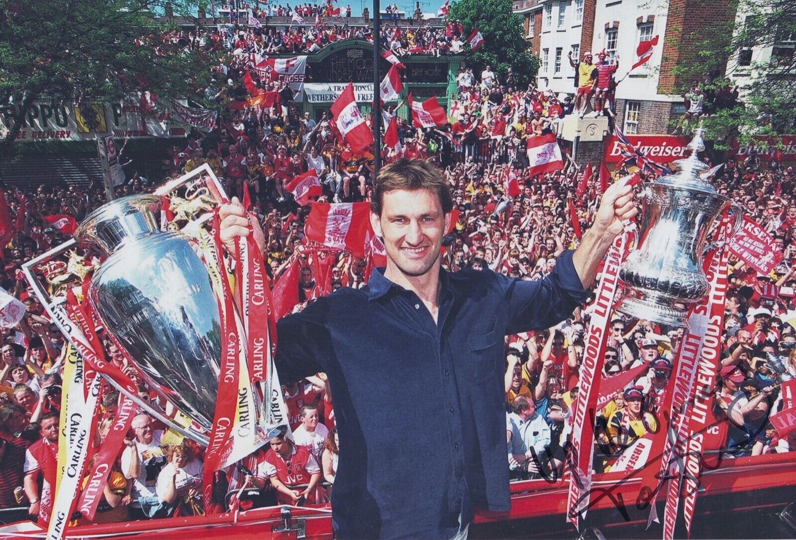 Tony Adams Hand Signed 12x8 Photo Poster painting - Arsenal Autograph Football.