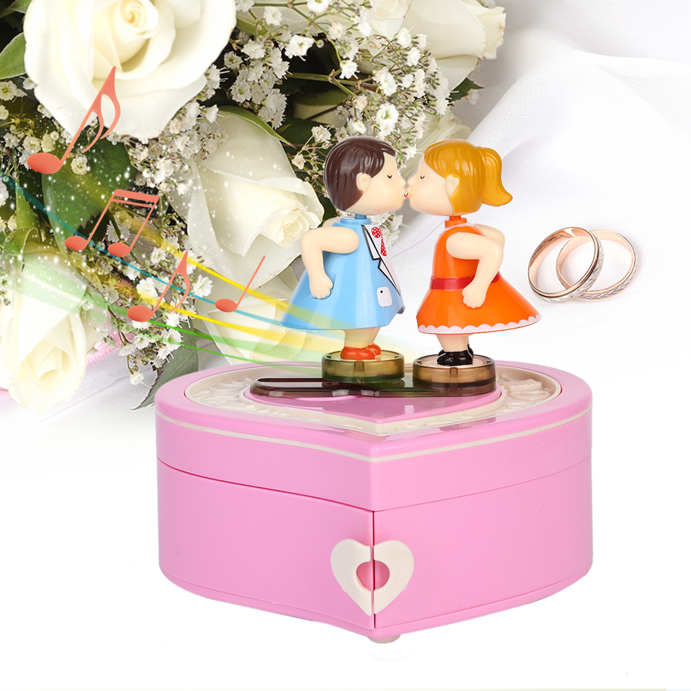 

Retro Rotary Music Box Wedding Party Ornament Girl Valentine Gift, Pink, 501 Original