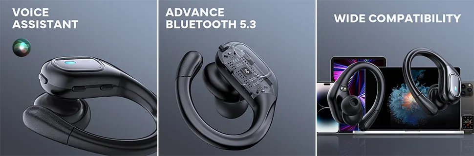 Qiiaoo BX28 Bluetooth Earphone With 75 Hours Playtime, Earbuds