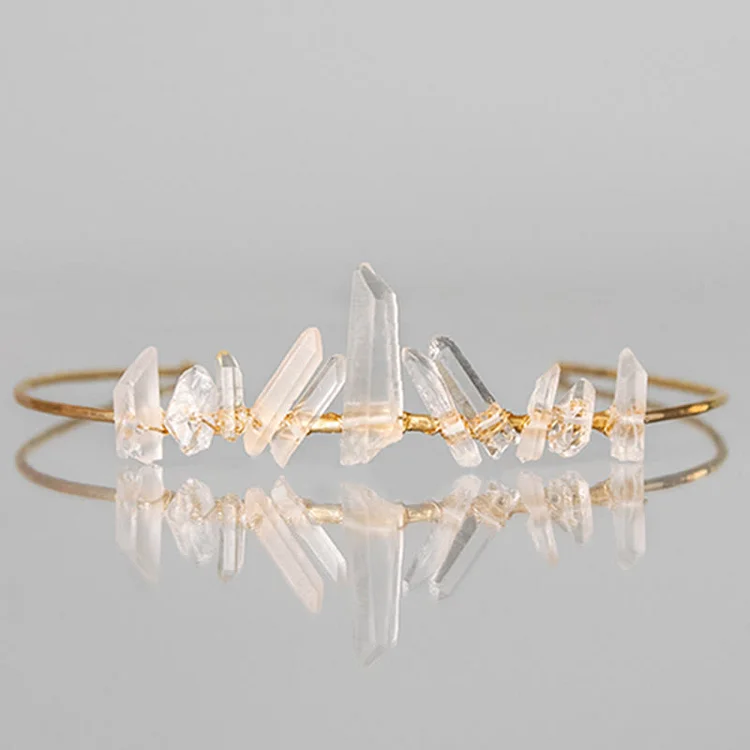 Olivenorma Clear Crystal Minimal Fairy Crystal Crown