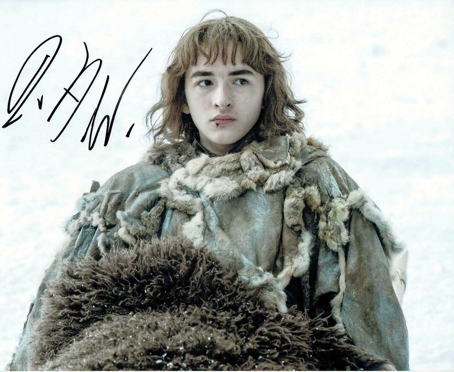 Isaac Hempstead WRIGHT SIGNED Game of Thrones Photo Poster painting 1 Autograph Bran STARK AFTAL